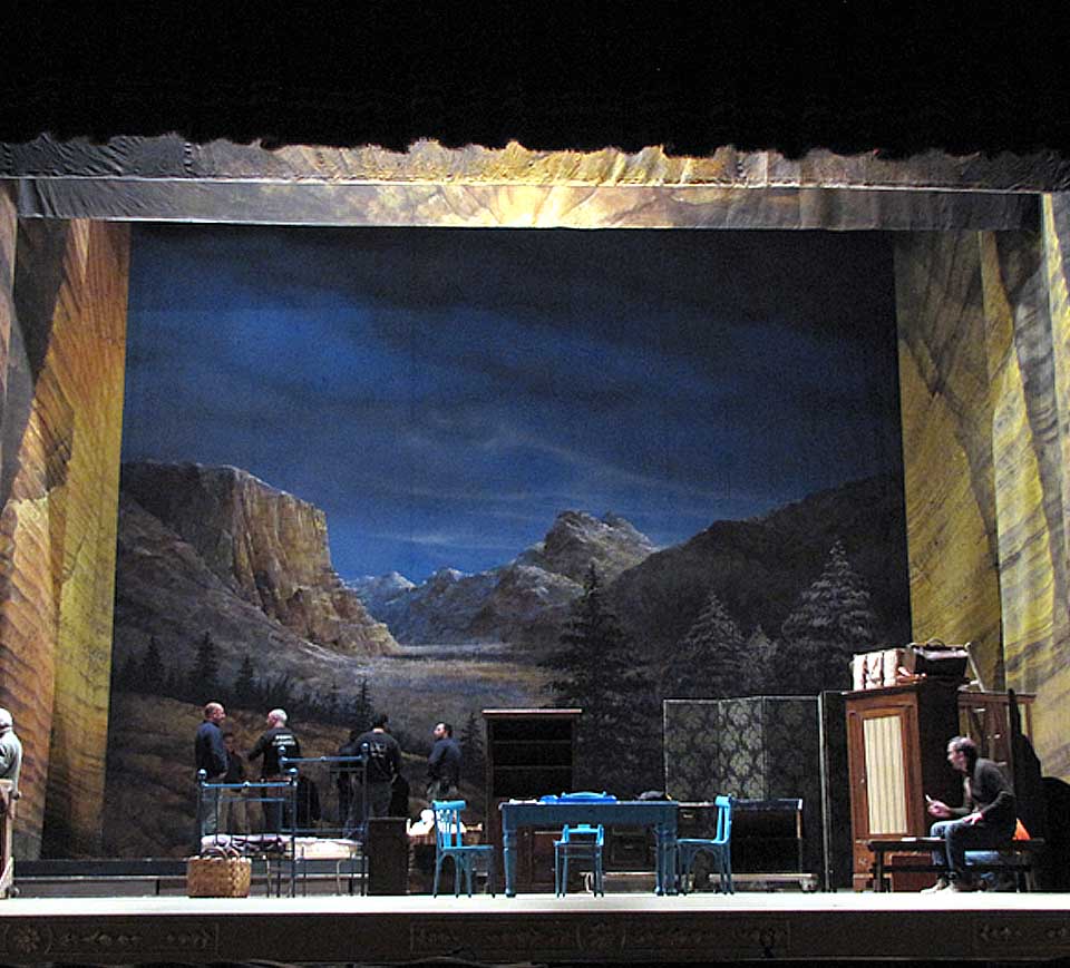 Theatrical backdrop (The Girl of the West), Giacomo Puccini