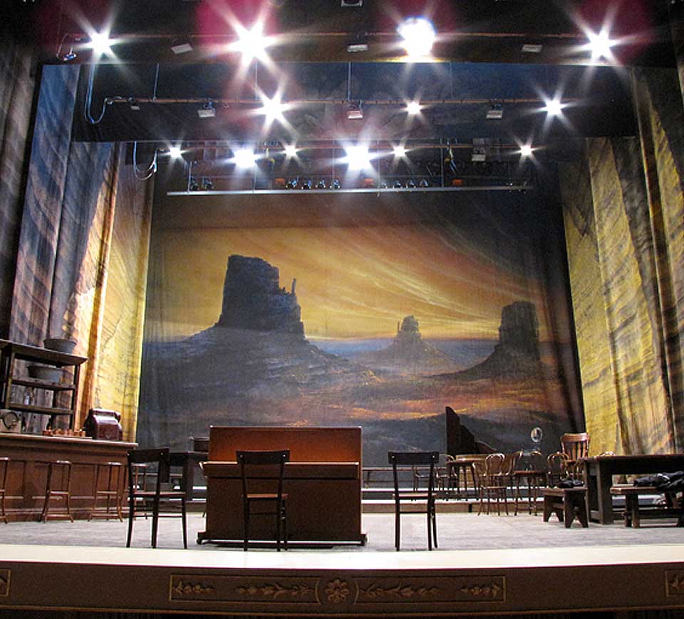 Theatrical backdrop (The Girl of the West), Giacomo Puccini