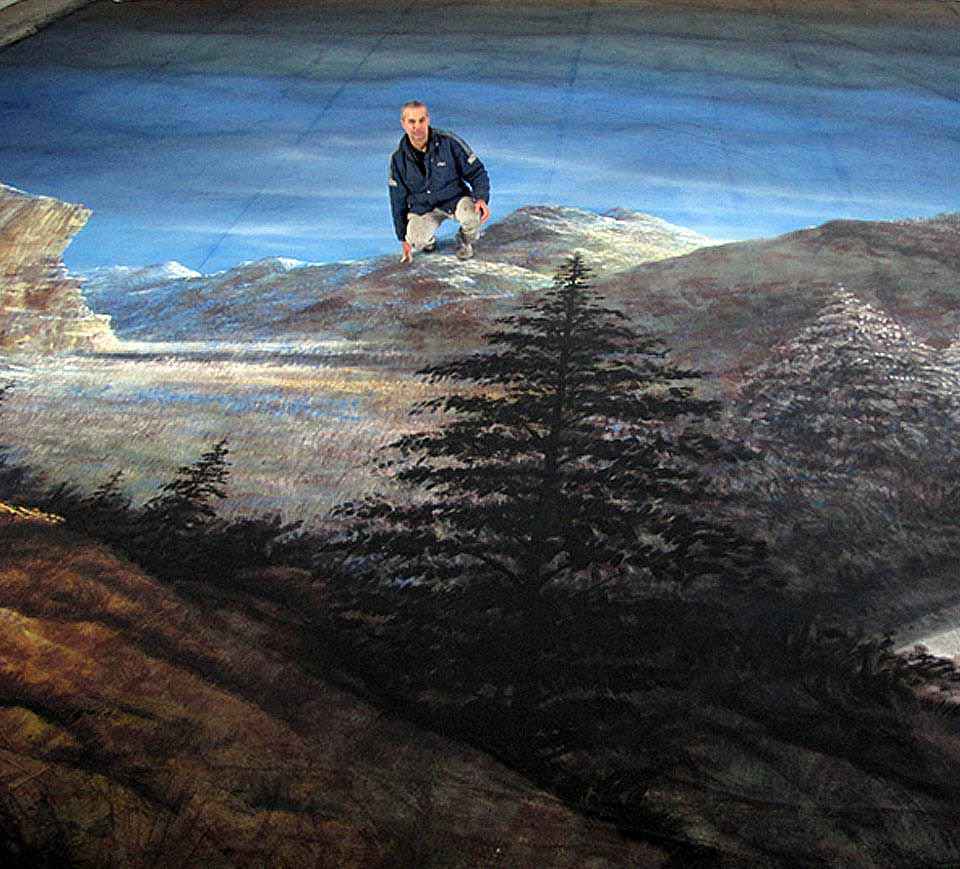 Theatrical backdrop (The Girl of the West), Giacomo Puccini